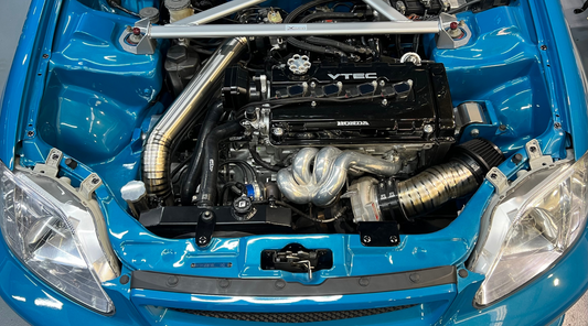 Titanium intercooler pipes for a EK Honda civic
