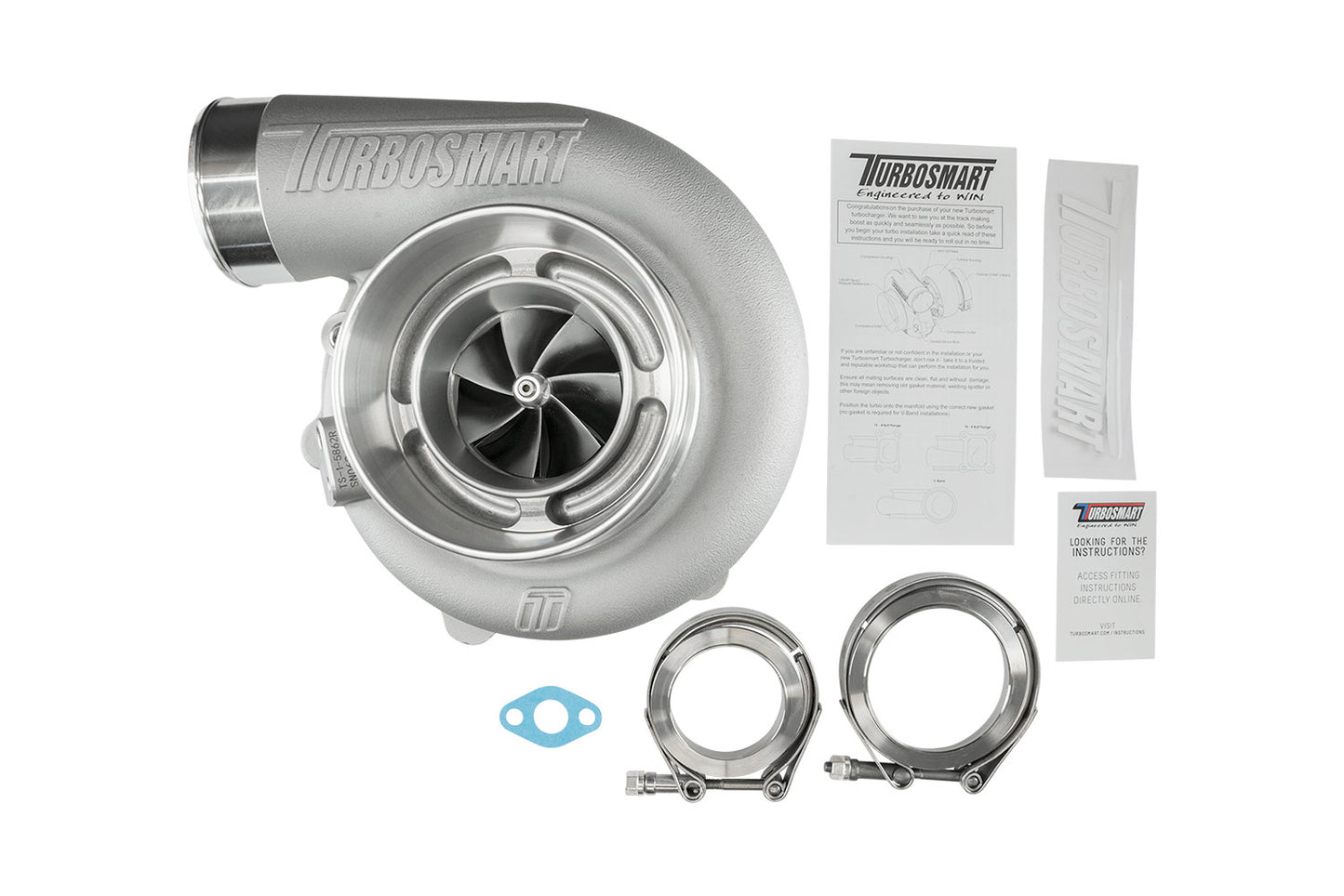 TS-1 Performance Turbocharger 5862 V-Band Reverse Rotation 0.82AR Externally Wastegated