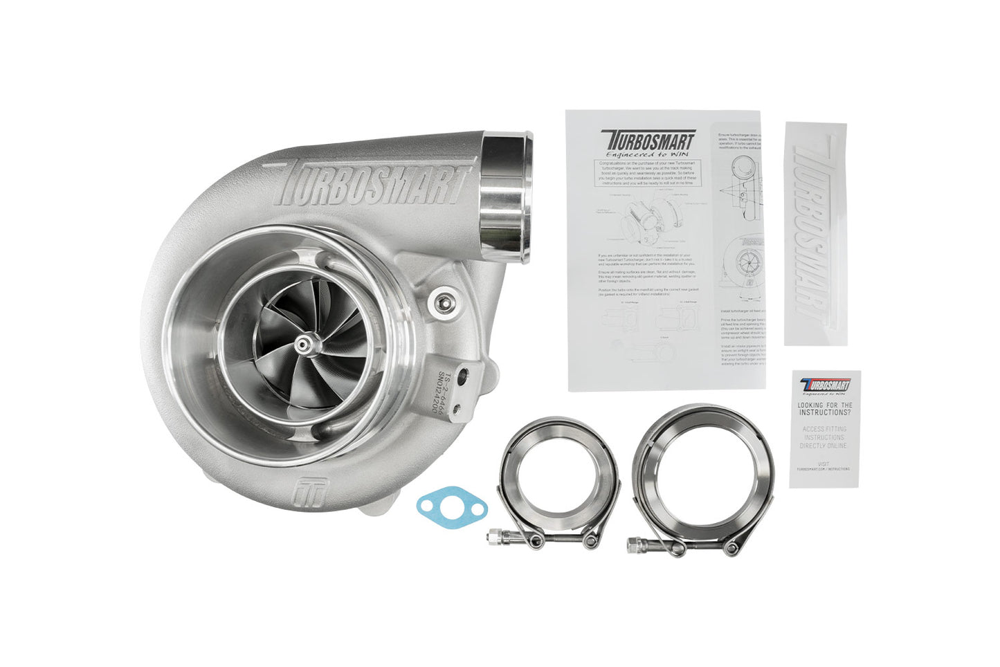 TS-2 Performance Turbocharger (Water Cooled) 6466 V-Band 1.07AR Externally Wastegated